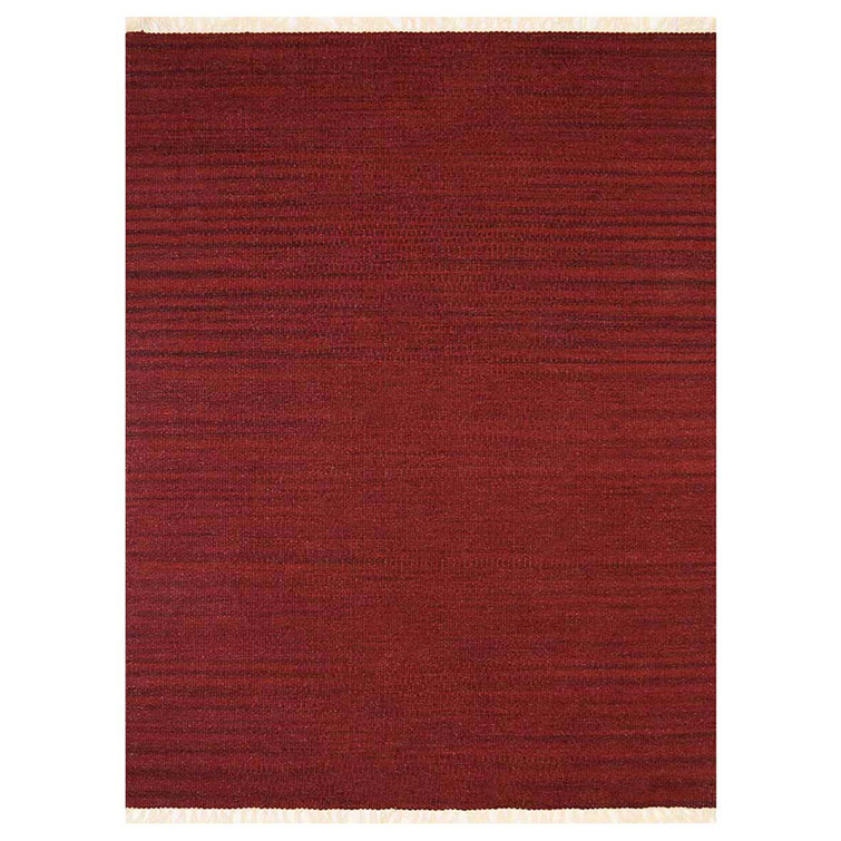 Latitude Run® Solid Handmade Kilim Wool Burgundy Area Rug Wayfair